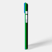 ブルーグリーンレインボーストライプズ Case-Mate iPhoneケース (裏面 / 左)