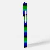 ブルーグリーンレインボーストライプズ Case-Mate iPhoneケース (裏面 / 左)