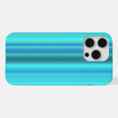ブルーグリーンレインボーストライプズ iPhoneケース (裏面横)
