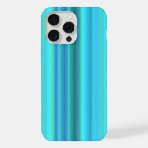 ブルーグリーンレインボーストライプズ iPhone 15 PRO MAXケース