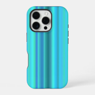 ブルーグリーンレインボーストライプズ iPhone 16 PROケース