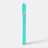 ブルーグリーンレインボーストライプズ iPhone 15ケース (左側面)