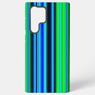 ブルーグリーンレインボーストライプズ SAMSUNG GALAXY S22 ULTRAケース
