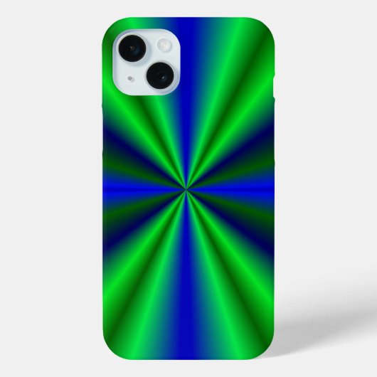 ブルーグリーンレインボー Case-Mate iPhoneケース (裏面)