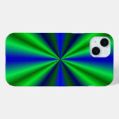 ブルーグリーンレインボー Case-Mate iPhoneケース (裏面 (横))