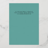 ブルーグリーンレッツゴーガールズバチェロレッテ 箔招待状 (裏面)