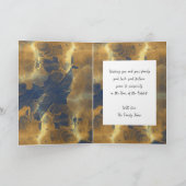 ブルーグリーンレッド金ゴールド中国のラビット新年2023 カード (内部)