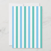 ブルーグリーンレトロアイスクリームキッズバースデーパーティー 招待状 (裏面)