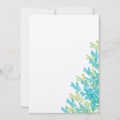 ブルーグリーンワイルドフラワーズフローラ結婚式招待状 招待状 (裏面)