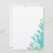 ブルーグリーンワイルドフラワーズフローラ結婚式招待状 招待状 (裏面)