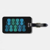 ブルーグリーンヴァイオリン/ヴィオラケースラベルパーソナライズされた、 ラゲッジタグ (裏面横)