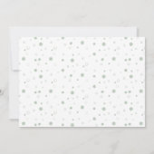 ブルーグリーンヴィンテージバニーフローラベビーシャワー 招待状 (裏面)