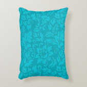 ブルーグリーンヴィンテージフローラマスク アクセントクッション (正面(垂直))