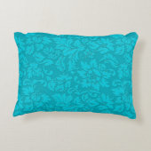 ブルーグリーンヴィンテージフローラマスク アクセントクッション (裏面)