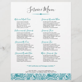 ブルーグリーンヴィンテージペイズリーレース チラシ