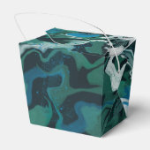 ブルーグリーン丸筆手作りカスタム フェイバーボックス (裏面サイド)