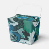 ブルーグリーン丸筆手作りカスタム フェイバーボックス (正面サイド)