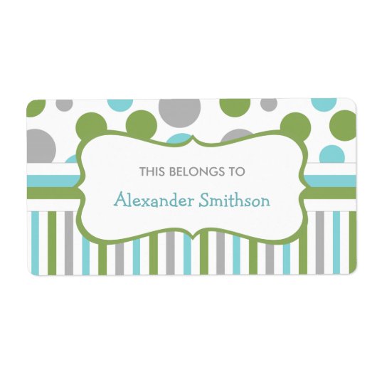 ブルーグリーン保育園の学校の供給3471 ラベル (正面)