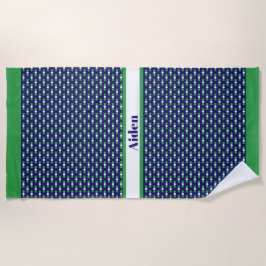 ブルーグリーン円形ビーチタオル ビーチタオル