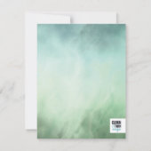 ブルーグリーン大理石縁ど ノートカード (裏面)