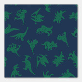 ブルーグリーン恐竜男の赤ちゃん子供部屋ピール&スティック 壁紙 (正面)