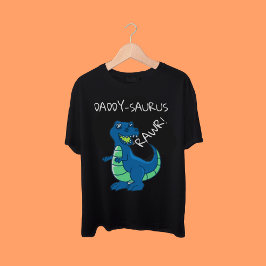 ブルーグリーン恐竜誕生日ダディーオブディオ誕生日ボーイ Tシャツ
