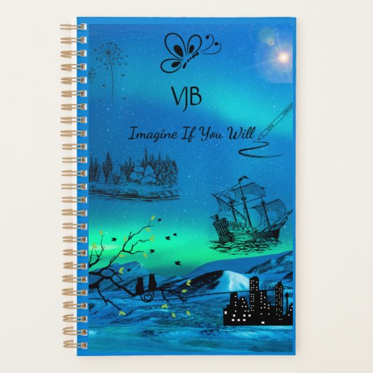 ブルーグリーン想像もしプランナー プランナー手帳 (正面)