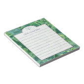 ブルーグリーン抽象芸術アートカスタムアイディアリスト ノートパッド (アングル)