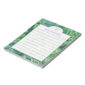 ブルーグリーン抽象芸術アートカスタムアイディアリスト ノートパッド (回転)