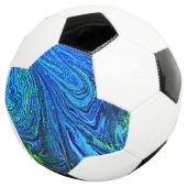 ブルーグリーン抽象芸術サッカーボール サッカーボール (3/4)