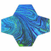 ブルーグリーン抽象芸術サッカーボール サッカーボール (フラット)