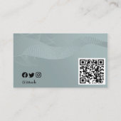 ブルーグリーン抽象芸術テクノ波 名刺 (裏面)