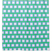 ブルーグリーン抽象芸術モダンシャワーカーテン シャワーカーテン (正面)