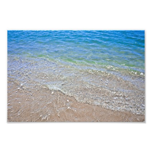 ブルーグリーン抽象芸術水写真 フォトプリント            (正面)