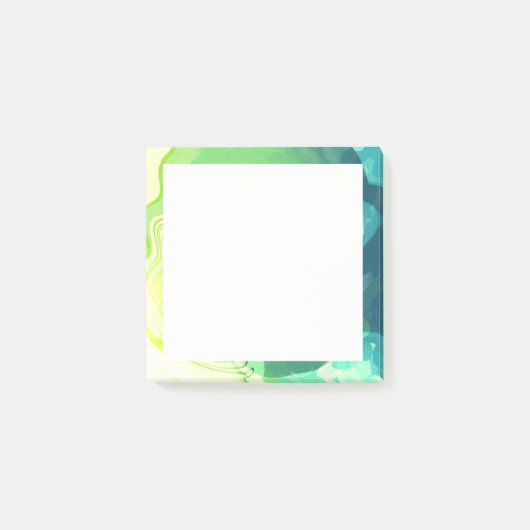 ブルーグリーン抽象芸術海 ポストイット (正面)