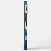 ブルーグリーン抽象芸術花電話ケース Case-Mate iPhoneケース (裏面 / 右)