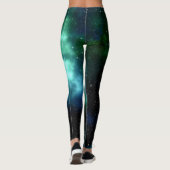 ブルーグリーン星空のレギンス レギンス (裏面)