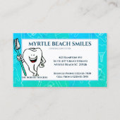 ブルーグリーン歯科医アポイントメント及び名刺 予約カード (正面)