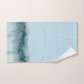 ブルーグリーン水彩森林木風呂タオルセット バスタオルセット (ハンドタオル)