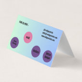 ブルーグリーン混合洗浄サービスQRコード 名刺 (裏面)