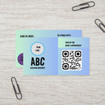 ブルーグリーン混合洗浄サービスQRコード