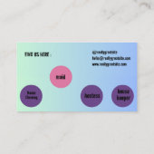 ブルーグリーン混合洗浄サービスQRコード 名刺 (裏面)