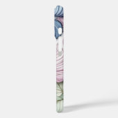 ブルーグリーン熱帯離れパターンモノグラム Case-Mate iPhoneケース (裏面 / 左)