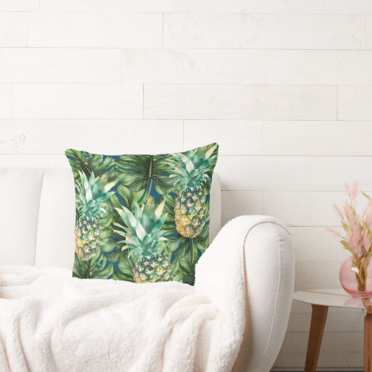 ブルーグリーン熱帯離れ産パインゴ クッション (ソファ)