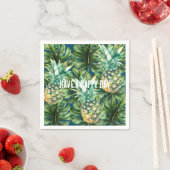 ブルーグリーン熱帯離れ産パインゴ スタンダードカクテルナプキン (インサイチュ)