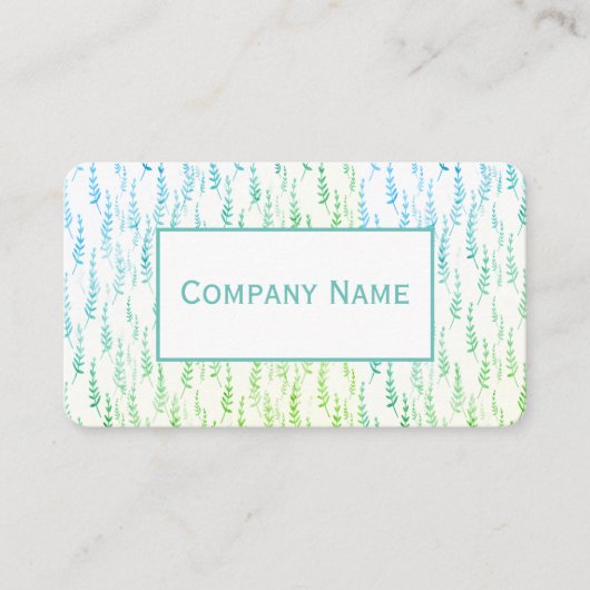 ブルーグリーン登山葉 名刺 (正面)