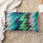 ブルーグリーン白黒抽象芸術装飾用クッション ランバークッション (ブランケット)