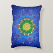 ブルーグリーン絞り染め アクセントクッション (裏面(縦))