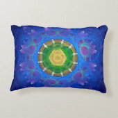 ブルーグリーン絞り染め アクセントクッション (裏面)