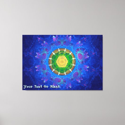 ブルーグリーン絞り染め キャンバスプリント (正面)